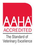 AAHA Accredited logo with text: "AAHA Accredited."